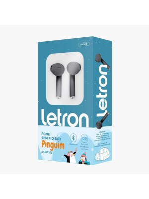 FONE SEM FIO PINGUIM PRETO ESTEREO EARBUDS CASE CARREGADOR BLUETOOTH UN.