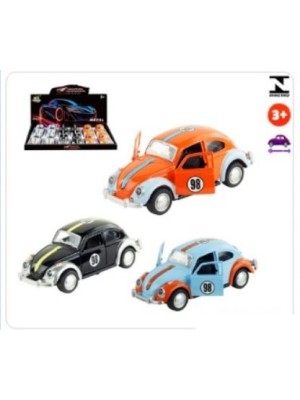 Fusca Miniatura Clássico Carrinho De Ferro Coleção Fricção, Partes Articuladas