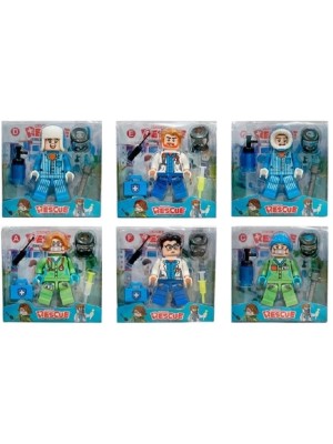 Boneco Bloco De Montar Resgate Médico - medical rescue