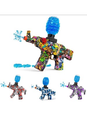 Metralhadora Automatica de Gel Blaster, Lancador Eletrico de Bolinhas de Gel Incluindo Silenciador