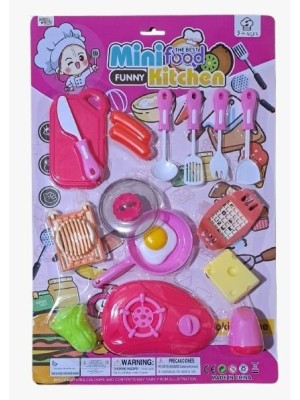 Kit com 16 peças infantil faz de contas brinquedo