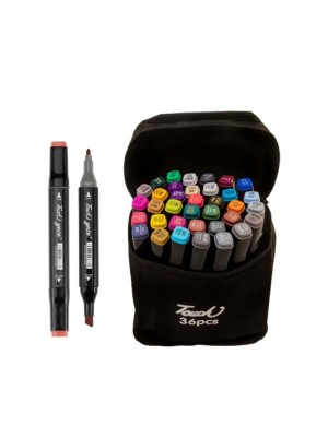 Conjunto De Canetas Marcadoras Coloridas c/36pcs  Para Estudantes E Crianças , Materiais De Papelaria Desenho De Anime