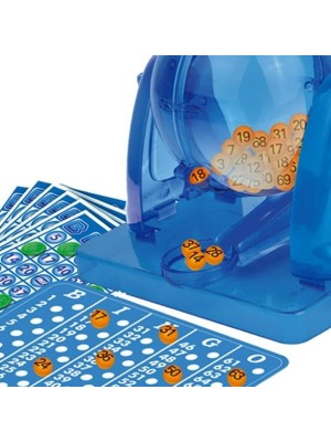 Brinquedo Jogo De Bingo 10 Cartelas + 75 Numeros Globo Giratório Jogo Completo Infantil