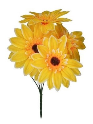 Mini Buque Girassol com Flor Aberta com 5 Flores 32cm