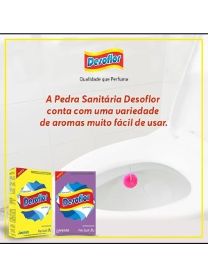 Pedra Odorizante Sanitaria Desoflor Floral 35G