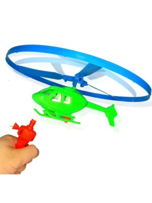 Helicóptero infantil de brinquedo com hélice giratória a corda grande para crianças de plástico 