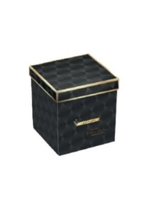 Caixa Cubo P Preto Estampado 