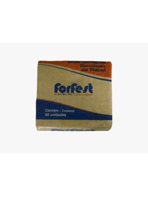 Guardanapo Descartavel 20x22cm com 50 unidades Champanhe