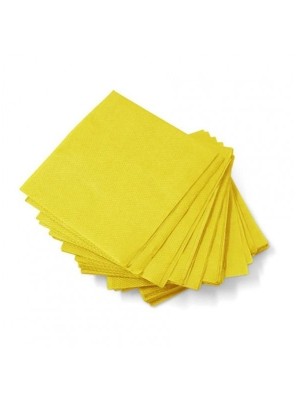 Guardanapo Descartavel 20x22cm com 50 unidades Amarelo