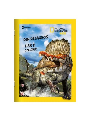 Livro Ler E Colorir Dinossauros National Geographic Kids Folheto