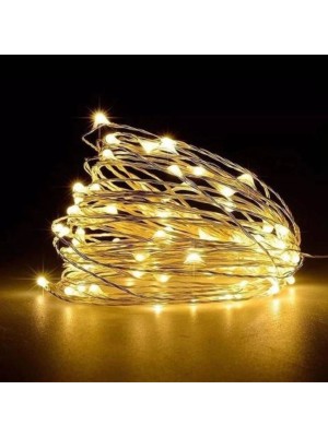 Fio Fada Led Branco Quente Fio de Cobre 5m Decoracao