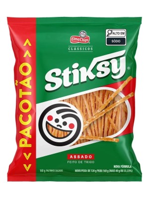 Palitinho Salgado Stiksy Pacote com 160G Salgadinho Aperitivo