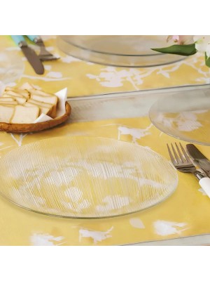 Prato de Vidro Transparente Diamante Vidro Temperado Duralex