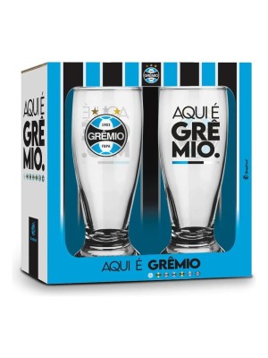 Copo Munich Grêmio 200ml Brasfoot 2 Unidades