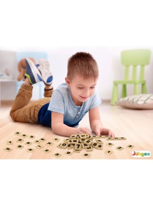 Números 40 Peças em Madeira Brinquedo Educativo Pedagógico Escolar Infantil 