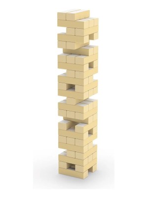 Jogo Torre De Equilíbrio Pro 54 Peças em Madeira Brinquedo