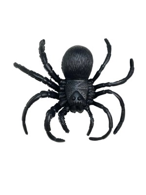 Aranha De Plastico Preta 10Cm Tematico Halloween