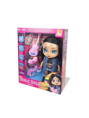 Boneca Brave Girls Anna Cantora com Violão e Óculos