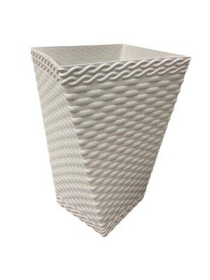 Vaso Twister Rattan Pequeno 4,5L Cor Palha – Decorativo, Leve e Resistente