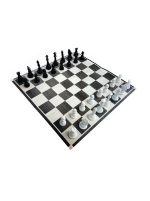 Jogo 2 em 1 Xadrez e Dama – Tabuleiro Clássico Educativo