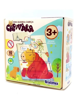 Mini Quebra-Cabeça Capivara em MDF – 10 Peças Educativo e Fofo