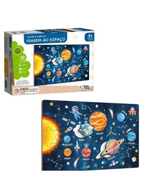 Quebra-Cabeça 38 Peças em Madeira Viagem ao Espaço Pais & Filhos