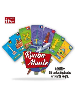 Jogo de Cartas Rouba Monte Volta ao Mundo Pais & Filhos – Educativo Infantil