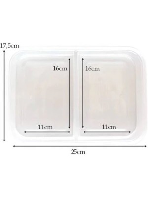 Pote 2 Divisórias Linha Clic Retangular Preto 1,1L Plasutil