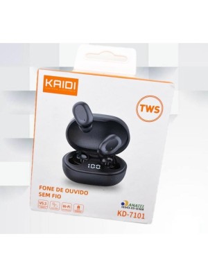 Fone de Ouvido Bluetooth Sem Fio TWS Kaidi KD-7101