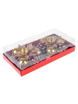 Castical Decorado Natalino C/2pcs 9cmx3cm