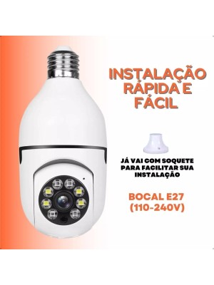 CÂMERA INTELIGENTE WIFI JT-8177 HD COM VISÃO NOTURNA E DETECÇÃO DE MOVIMENTO