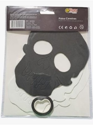 Varal Halloween Caveiras 4m Decoração Festa Temática Dia das Bruxas para Casas, Escolas e Eventos