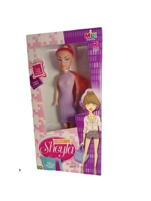 Boneca Coleção Sheyla Girls Model Milk 33cm com Roupinha Fashion