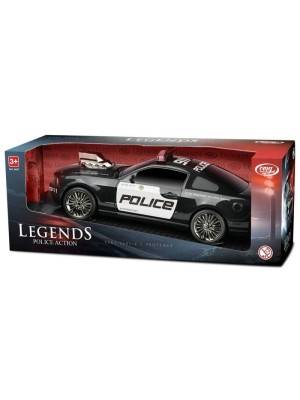 Carro Legends Police Action Brinquedo Infantil Colecionável Veículo de Polícia 25cm