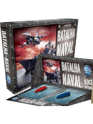 Jogo Batalha Naval Brinquedo Educativo Infantil Tabuleiro de Estratégia para 2 Jogadores com Peças Resistentes