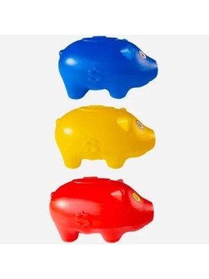 Cofre Porco Médio – Cofrinho Decorativo em Plástico Colorido