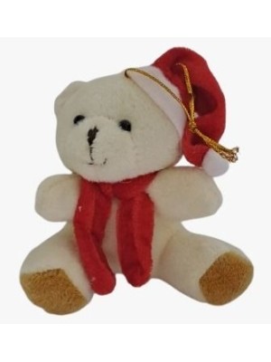 Enfeite de Árvore de Natal Urso com Gorro 9x9cm – Decoração Natalina, Ornamento Fofo, Detalhe Decorativo para Árvores, Guirlandas e Arranjos Festivos