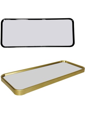 Bandeja Decorativa de Vidro Espelhado 30x11,8x1,5cm Elegante Sofisticada para Decoração de Sala Quarto Banheiro e Aparador