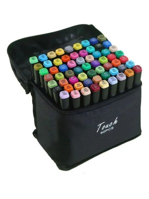 Caneta Touch 36 Cores Ponta Dupla Twin Marker Kit Completo Para Desenho Lettering Mangá Ilustração e Escrita Artística