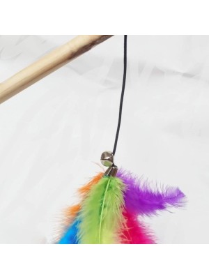 Bastão de Estímulos Para Gatos 38cm Brinquedo Interativo Seguro Para Exercício, Diversão e Bem-Estar do Seu Pet