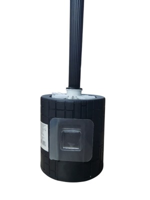 Escova Sanitária Redonda 10,5x41cm com Cabo Longo e Cerdas Resistentes para Limpeza de Banheiro