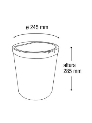Lixeira para Escritório 10 Litros Metalizado Inox com Tampa – Compacta, Resistente, Higiênica e Ideal para Ambientes Comerciais e Domésticos