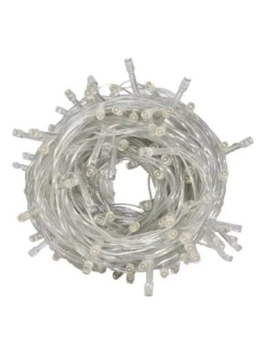 Pisca LED 500L Branco Quente Fio Transparente 45,3 Metros 220V – 8 Funções de Iluminação Natalina para Árvores, Fachadas e Decoração Interna e Externa