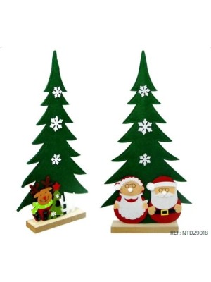 Árvore Decorativa de Natal em Feltro Verde – Enfeite Natalino Leve, Charmoso e Versátil para Mesa, Parede e Vitrine