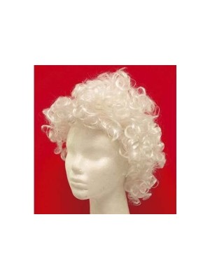 Peruca Papai Noel 100g Fibra Sintética Branca Fantasia Natalina Adulto