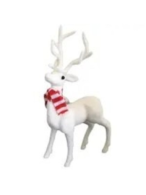 Rena Decorativa em Isopor 16x24cm Enfeite Natalino com Detalhes Brilhantes para Decoração de Mesa, Árvore e Ambientes de Natal