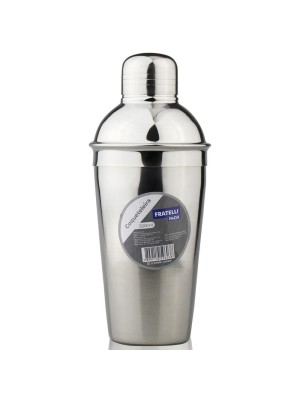 Coqueteleira Inox 500ml Profissional com Coador e Tampa Vedante | Ideal para Drinks, Caipirinhas, Shakes e Coquetéis Domésticos ou de Bar
