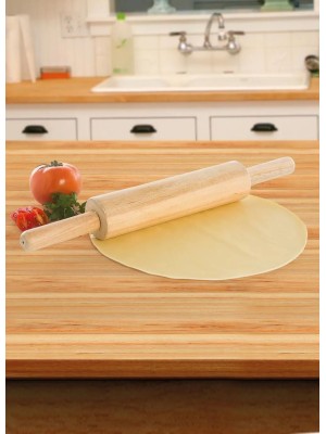 Rolo de Macarrão de Madeira Natural 40cm Utensílio Doméstico para Massas, Pizzas e Tortas – Durável e Ergonômico