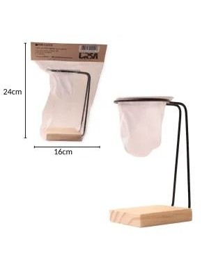 Mini Coador de Madeira Natural para Café Tradicional 1 a 2 Xícaras – Utensílio Artesanal e Decorativo