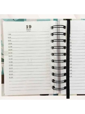 Agenda Macaron 2026 Wire-O 11x15cm – Planejamento Diário, Capa Dura, Design Moderno e Formato Portátil para Organização Pessoal e Profissional